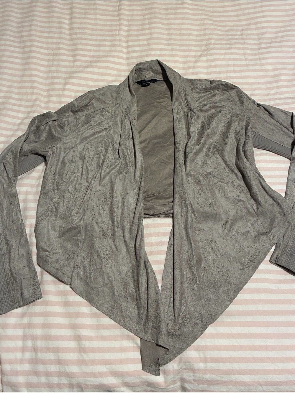 paper tee Gray Draped Open-Front Women's Cardigan Jacket